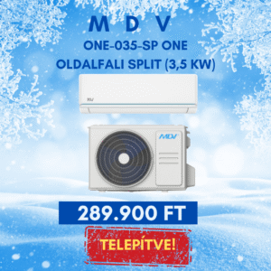 MDV ONE-035-SP ONE – Oldalfali split klíma (3,5 kW) – Telepítéssel