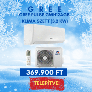 Gree Pulse GWH12AGB – Klíma szett (3,2 kW) – Telepítéssel