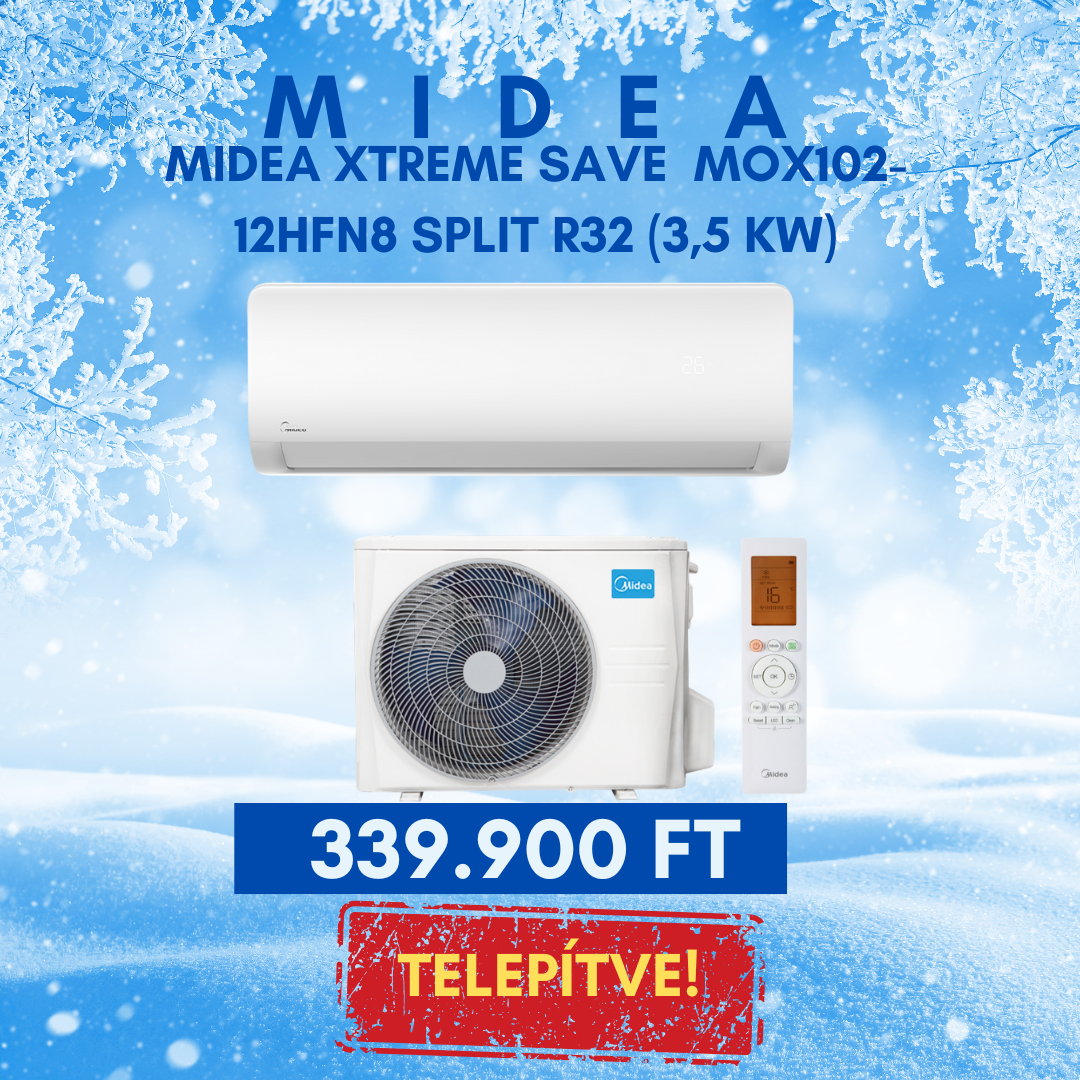 Midea Xtreme Save MOX102 – 12HFN8 Split R32 (3,5 kW) – Telepítéssel